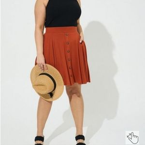 Torrid Mini Super Soft Button Up Skater Skirt